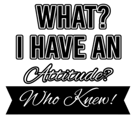 I have an attitude who knew